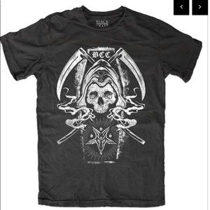 BlackCraft size medium gothic graphic shirt - reaper casket design